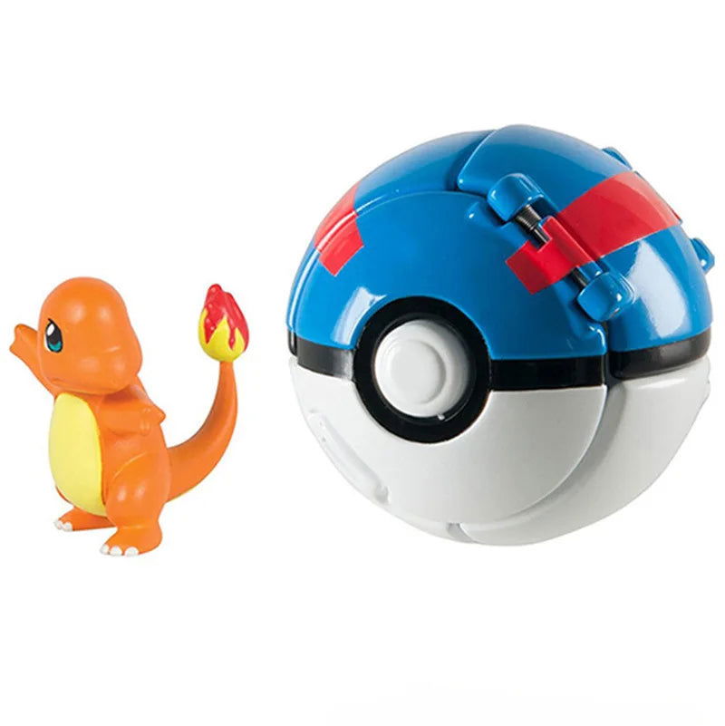Aниме Pokemon Pikachu Mewtwo Action Figure Explode Ball Game Elf Ball Model Anime Figure Doll Toys For Pokémon Children Toy Gift - Slobuy