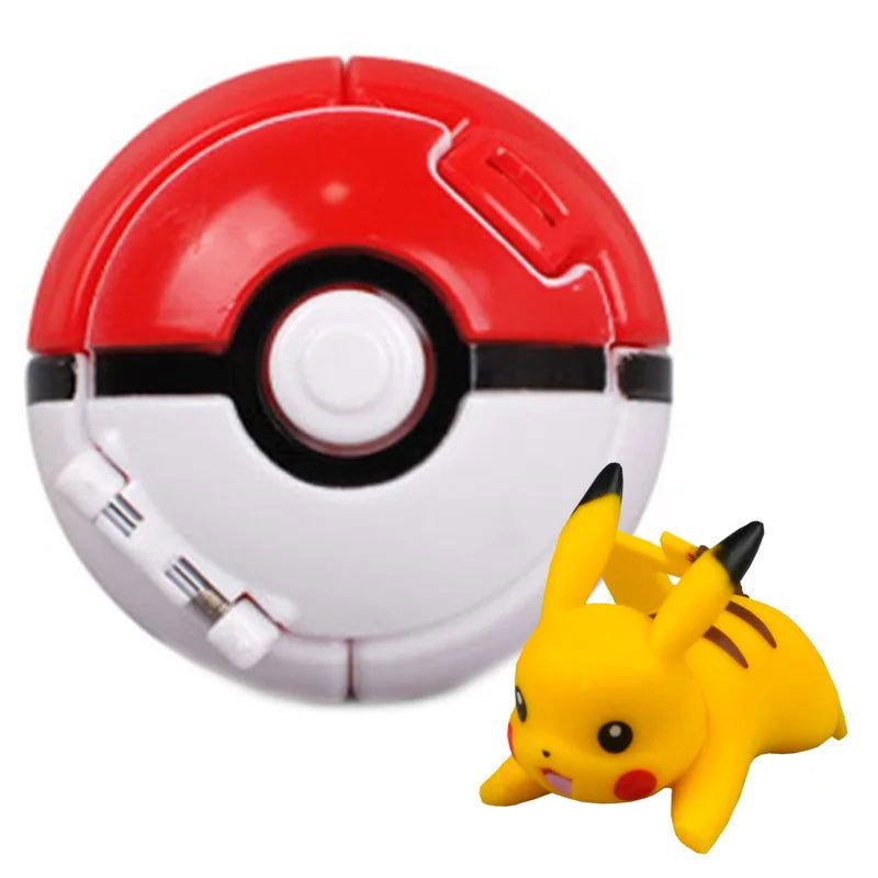 Aниме Pokemon Pikachu Mewtwo Action Figure Explode Ball Game Elf Ball Model Anime Figure Doll Toys For Pokémon Children Toy Gift - Slobuy