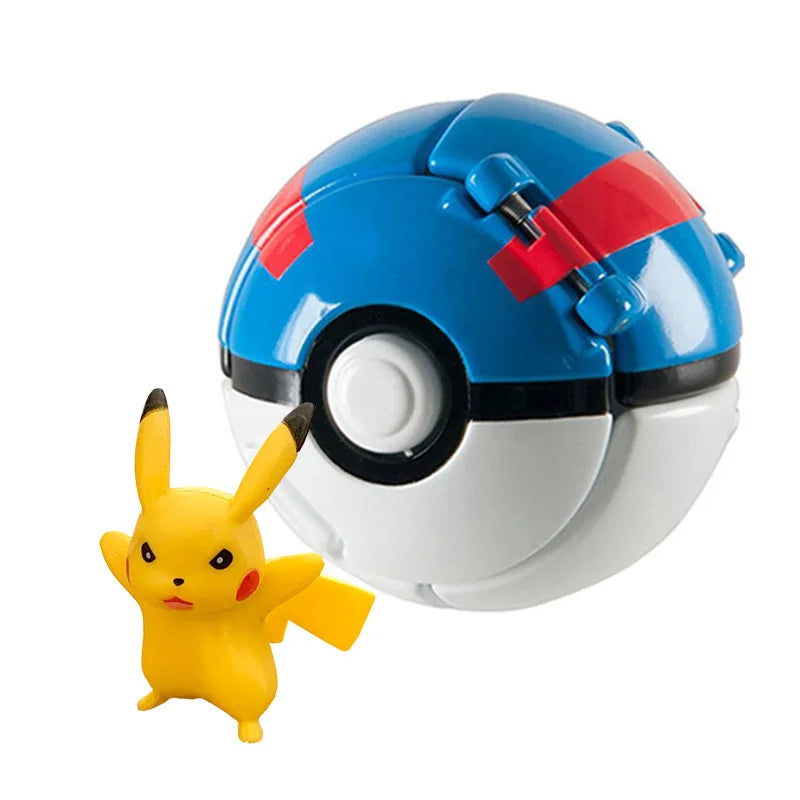 Aниме Pokemon Pikachu Mewtwo Action Figure Explode Ball Game Elf Ball Model Anime Figure Doll Toys For Pokémon Children Toy Gift - Slobuy