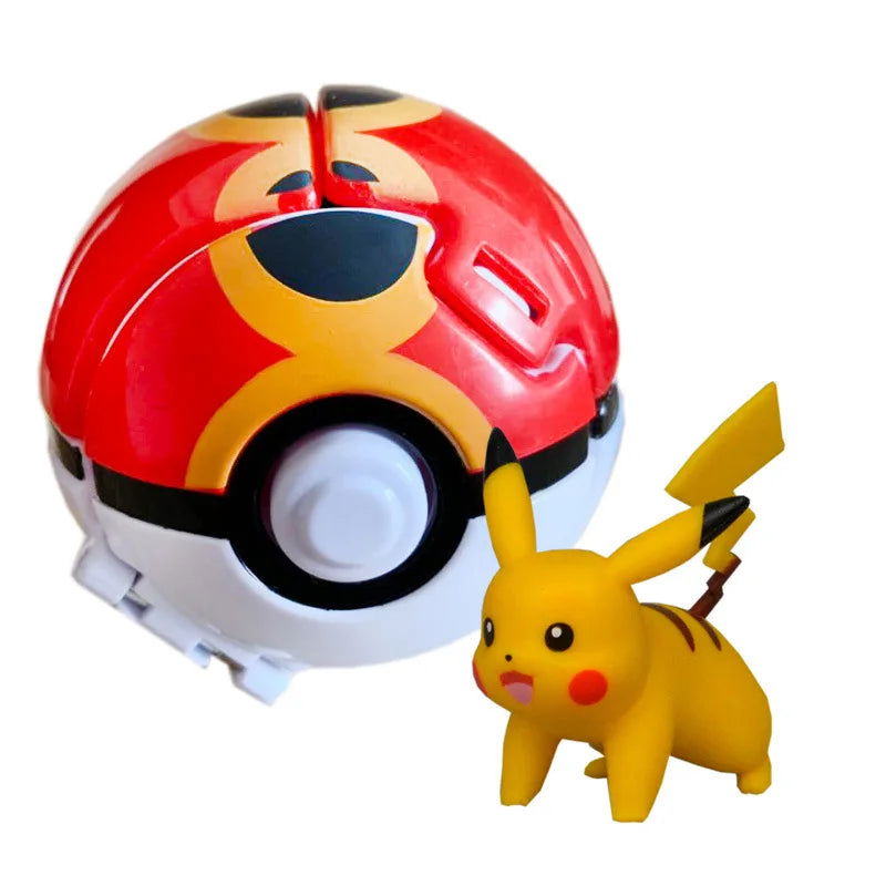 Aниме Pokemon Pikachu Mewtwo Action Figure Explode Ball Game Elf Ball Model Anime Figure Doll Toys For Pokémon Children Toy Gift - Slobuy