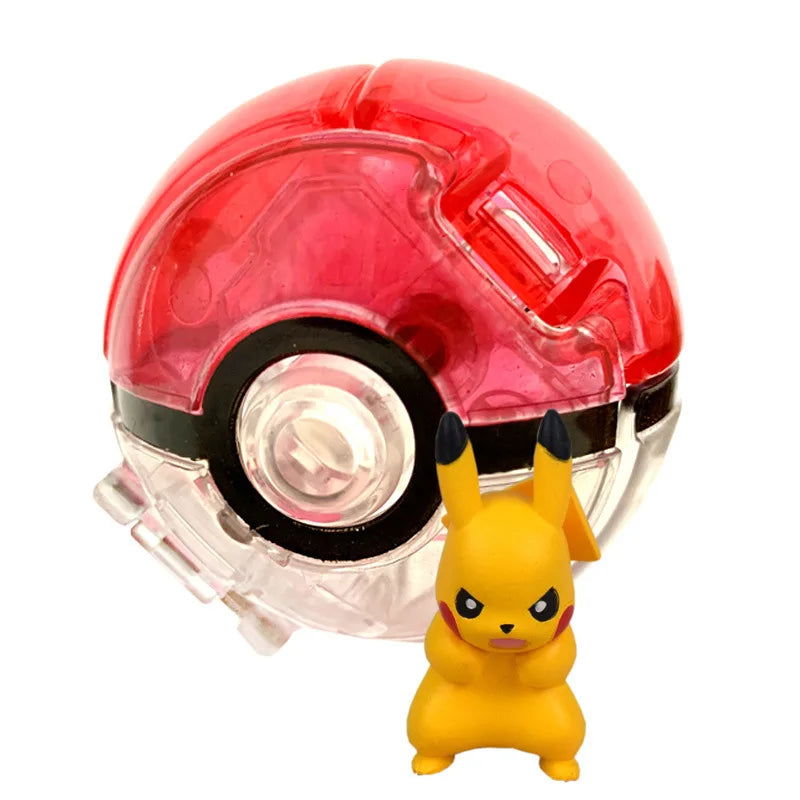 Aниме Pokemon Pikachu Mewtwo Action Figure Explode Ball Game Elf Ball Model Anime Figure Doll Toys For Pokémon Children Toy Gift - Slobuy