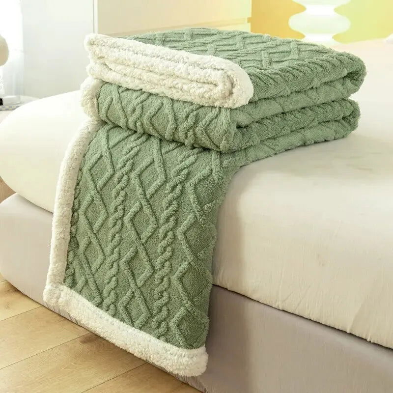 A Tapestry Blanket Tafurong Blanket Lamb Wool Blanket Thickened Warm Leisure Blanket Office Nap Blanket - Slobuy