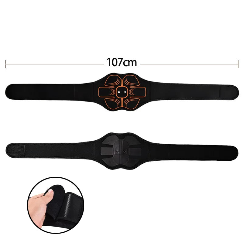 Abs Toning Belt Muscle Training EMS Trainer Muscle Stimulator USB Rechargeable Home Gym Loss Weight Workout Machine Men Women - Slobuy