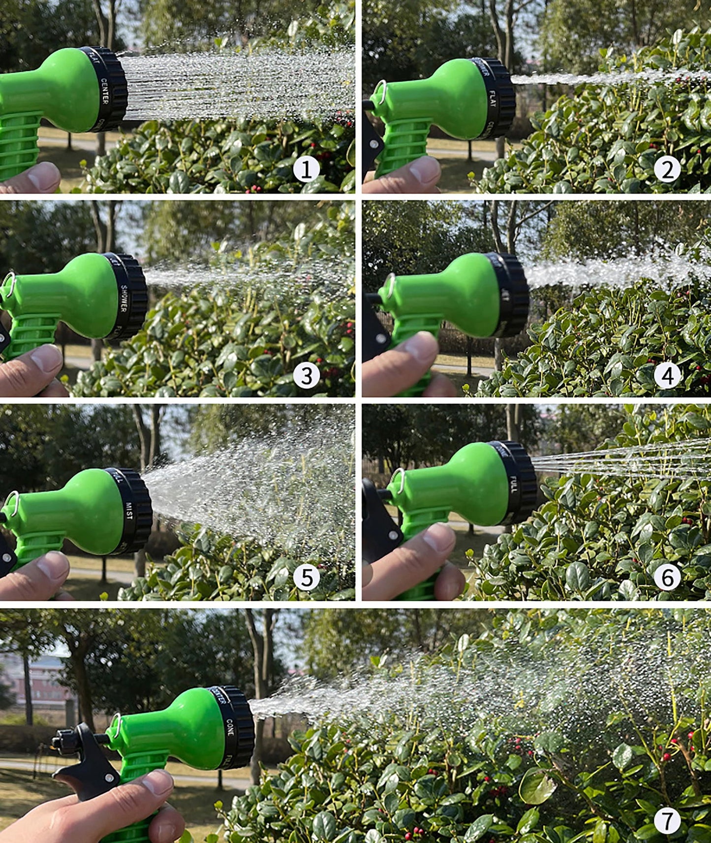 Adjustable 7 Pattern Water Gun Plant Flower Lawn Vegetable Watering Spray Gun Car Washing House Cleaning Water Gun - Slobuy
