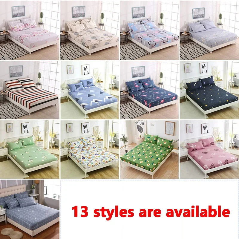 Adjustable Fitted Sheets Dust Prevention Set of Covers for Bed Double with Elastic All Season Bands Bed Sheets Aesthetic - Slobuy