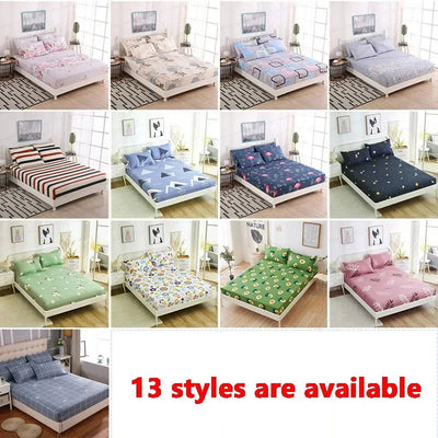 Adjustable Fitted Sheets Dust Prevention Set of Covers for Bed Double with Elastic All Season Bands Bed Sheets Aesthetic - Slobuy