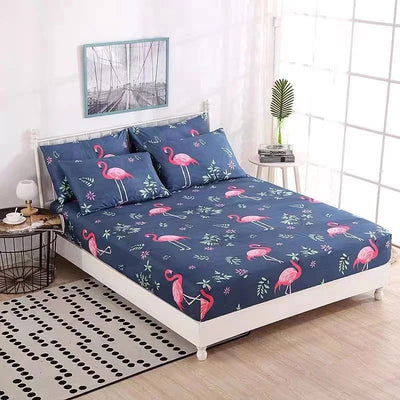 Adjustable Fitted Sheets Dust Prevention Set of Covers for Bed Double with Elastic All Season Bands Bed Sheets Aesthetic - Slobuy