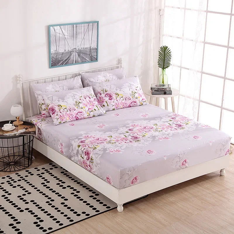 Adjustable Fitted Sheets Dust Prevention Set of Covers for Bed Double with Elastic All Season Bands Bed Sheets Aesthetic - Slobuy