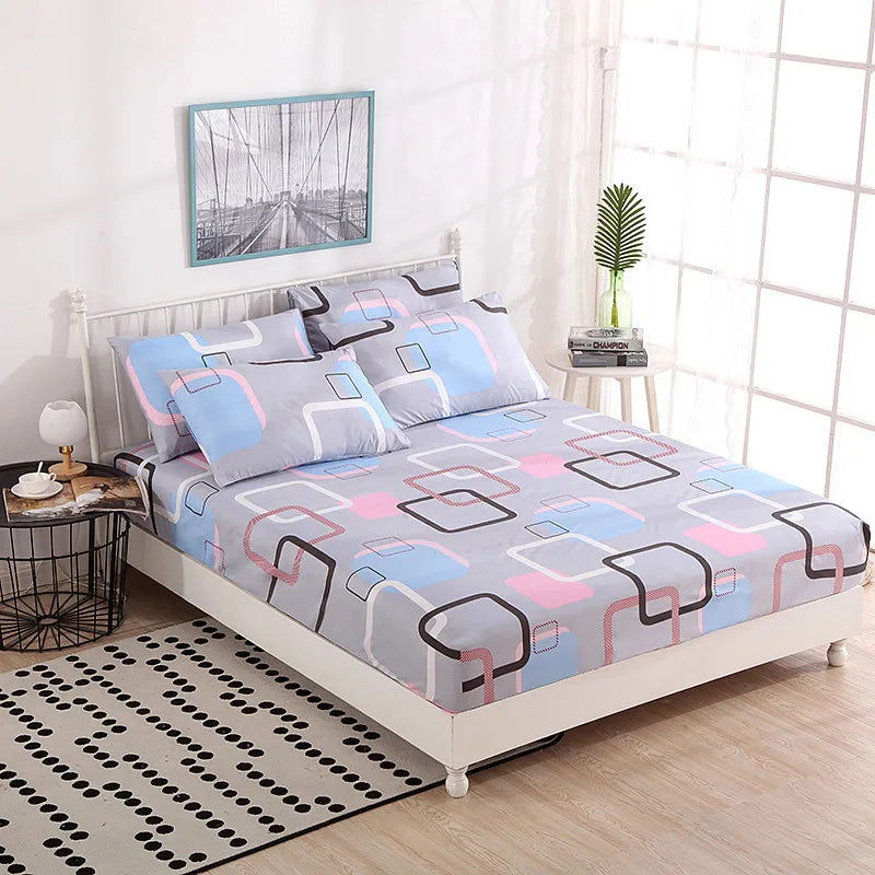 Adjustable Fitted Sheets Dust Prevention Set of Covers for Bed Double with Elastic All Season Bands Bed Sheets Aesthetic - Slobuy