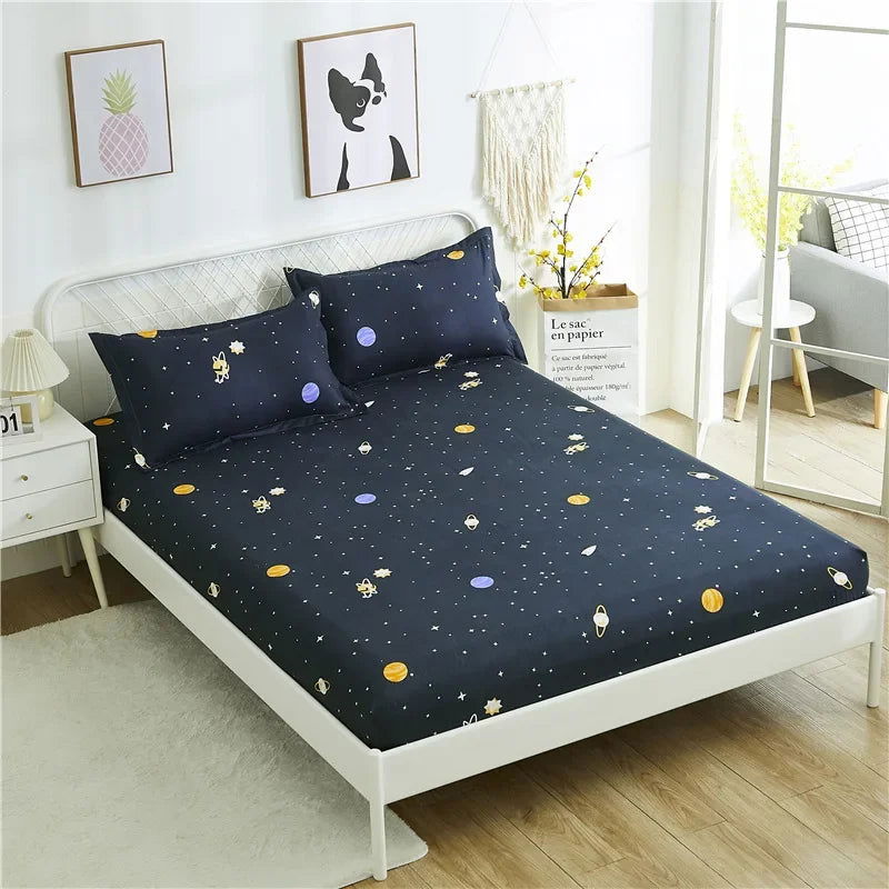Adjustable Fitted Sheets Dust Prevention Set of Covers for Bed Double with Elastic All Season Bands Bed Sheets Aesthetic - Slobuy
