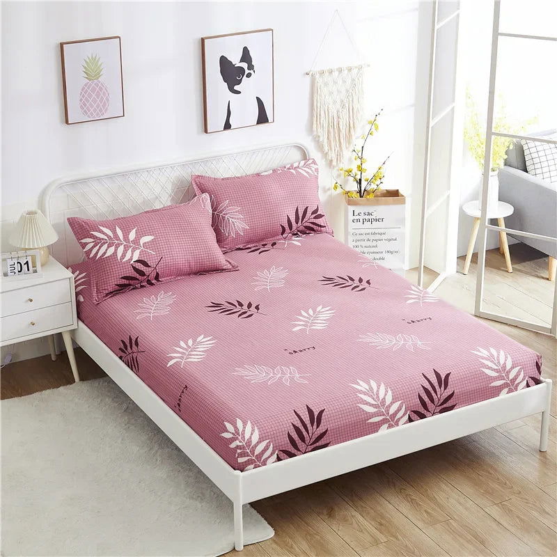 Adjustable Fitted Sheets Dust Prevention Set of Covers for Bed Double with Elastic All Season Bands Bed Sheets Aesthetic - Slobuy
