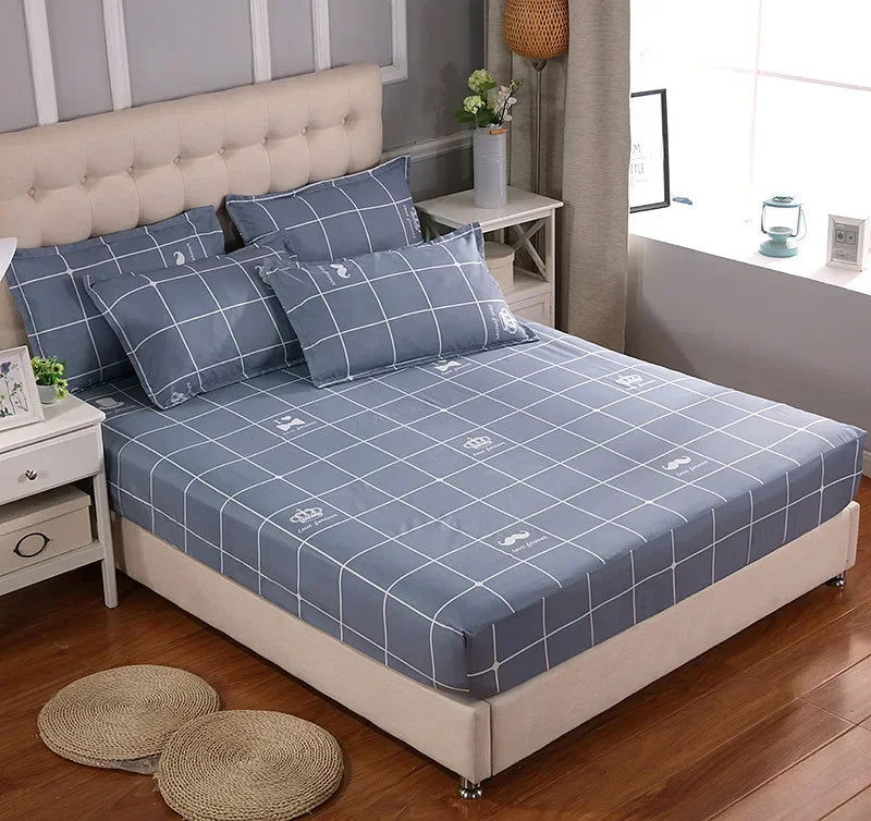 Adjustable Fitted Sheets Dust Prevention Set of Covers for Bed Double with Elastic All Season Bands Bed Sheets Aesthetic - Slobuy