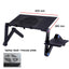 Adjustable Laptop Desk Stand Cooler fan Portable Ergonomic Lapdesk For Bed Sofa PC Notebook Table Desk With Mouse Pad Aluminum - Slobuy