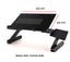 Adjustable Laptop Desk Stand Cooler fan Portable Ergonomic Lapdesk For Bed Sofa PC Notebook Table Desk With Mouse Pad Aluminum - Slobuy
