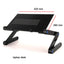 Adjustable Laptop Desk Stand Cooler fan Portable Ergonomic Lapdesk For Bed Sofa PC Notebook Table Desk With Mouse Pad Aluminum - Slobuy