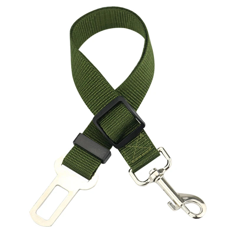 Adjustable Pet Cat Dog Car Seat  Belt Pet Seat Vehicle Dog Harness Lead Clip Safety Lever Traction Dog Collars Dog Accessoires - Slobuy
