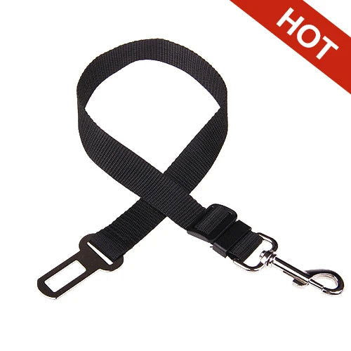 Adjustable Pet Cat Dog Car Seat  Belt Pet Seat Vehicle Dog Harness Lead Clip Safety Lever Traction Dog Collars Dog Accessoires - Slobuy