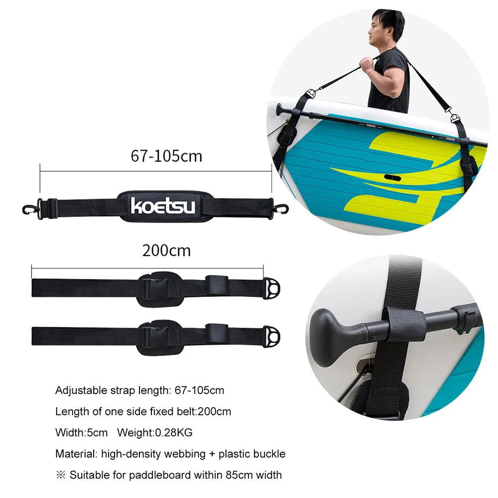 Adjustable Surfboard Shoulder Strap Carry Sling Stand Up Paddleboard Sup Board Surf Fins Paddle Wakeboard Surfing Kayak Tool New - Slobuy