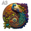 Adult Animal Wooden Puzzle Round Peacock and Bird Wooden Puzzle Children's Puzzle Toy Festival Gift A3 A4 A5 Multi Size Puzzle - Slobuy