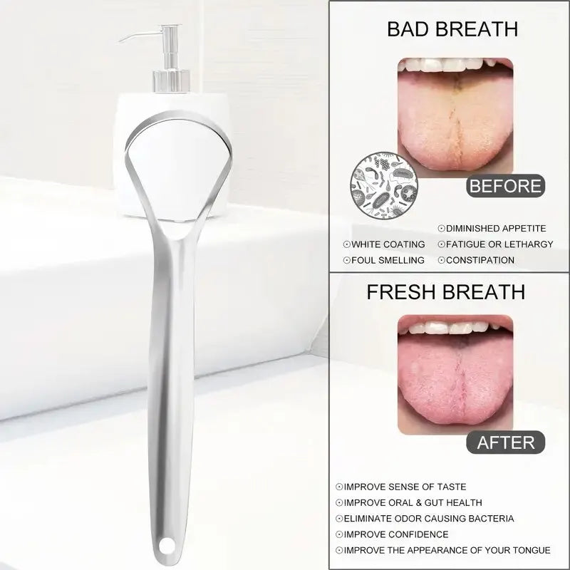 Adult Silicone Tongue Scraper Tongue Cleaner Remove Halitosis Tongue Coating Oral Care Tongue Scraping Brush Oral Care Tool - Slobuy