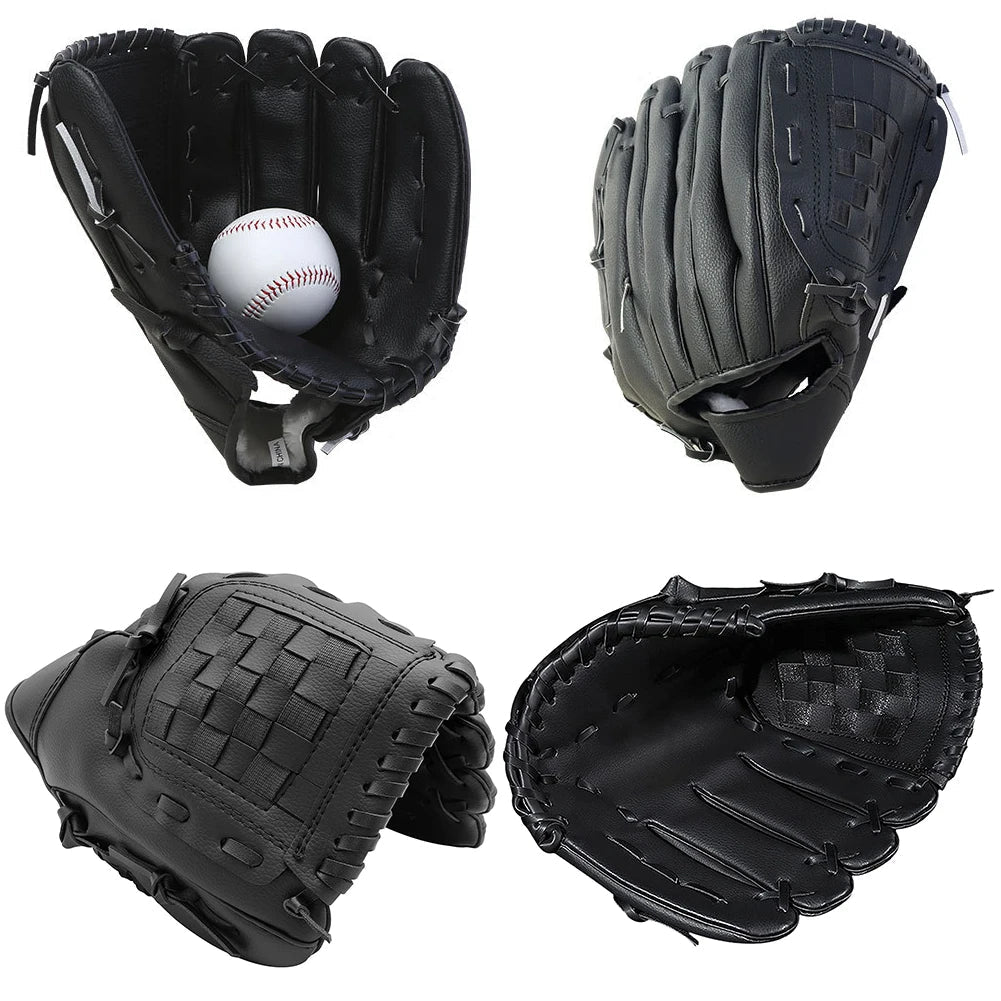 Outdoor Sports Baseball Glove Softball Practice Equipment 9.5/10.5/11.5/12.5 Inch Left Hand for Kids/Adults Men Women Training - Slobuy