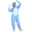 Adults Stitch Cosplay Pajamas Anime Stitch Angel Cute Costume Jumpsuit Pajamas Hooded Sleepwear Halloween Costume for Men Women - Slobuy