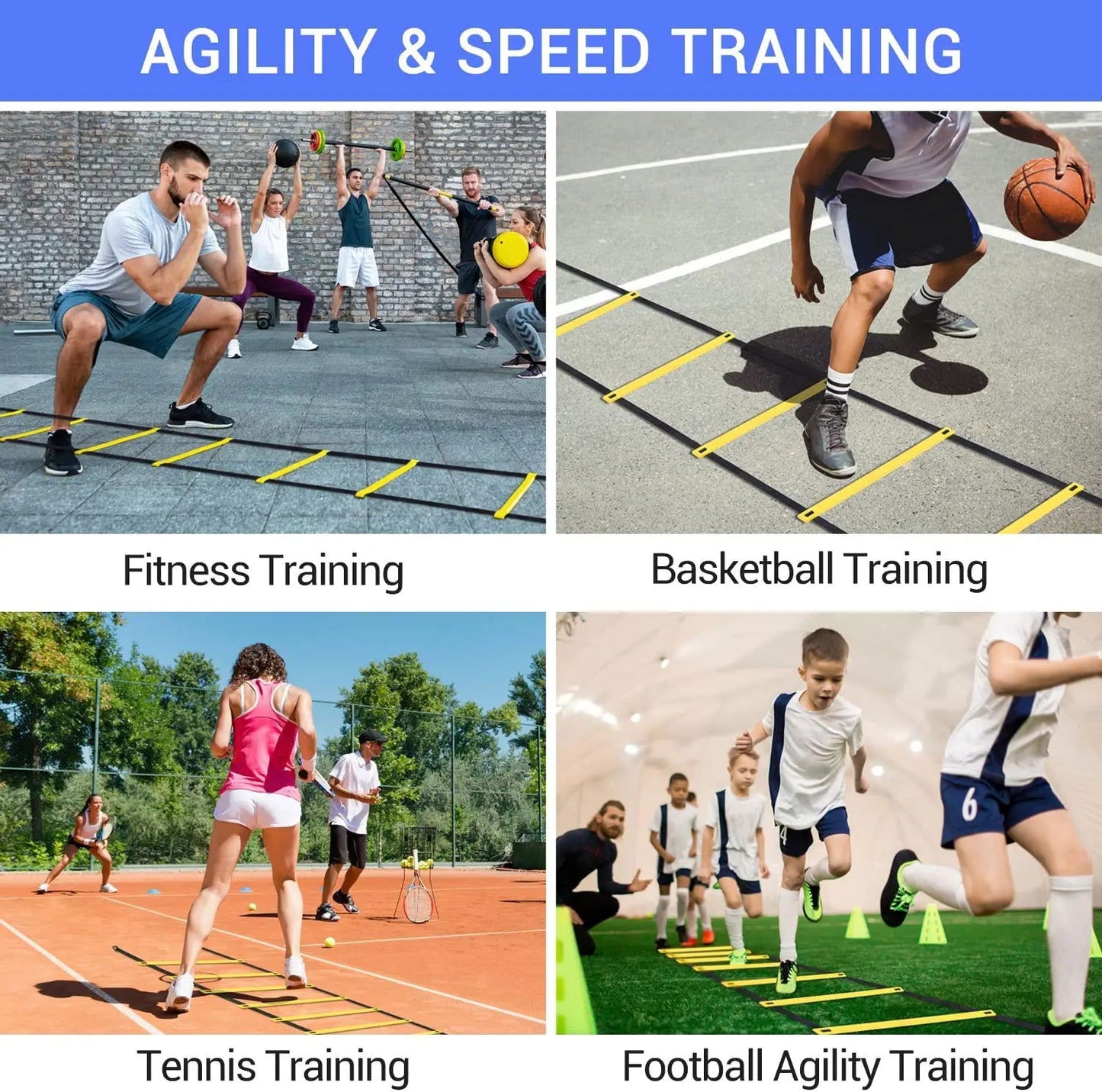 Agility Ladders Nylon Straps For Speed Training And Sports Flexibility Agility Football Training Energy Ladder Equipment - Slobuy