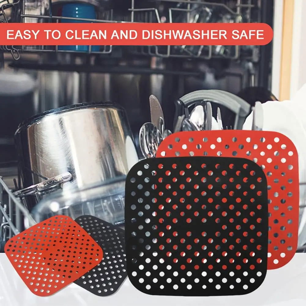 Air Fryer Silicone Mat Kitchen Accessories Non-stick Baking Mat Pastry Tools Accessories Bakeware Oil Mats Cake Grilled Saucer - Slobuy