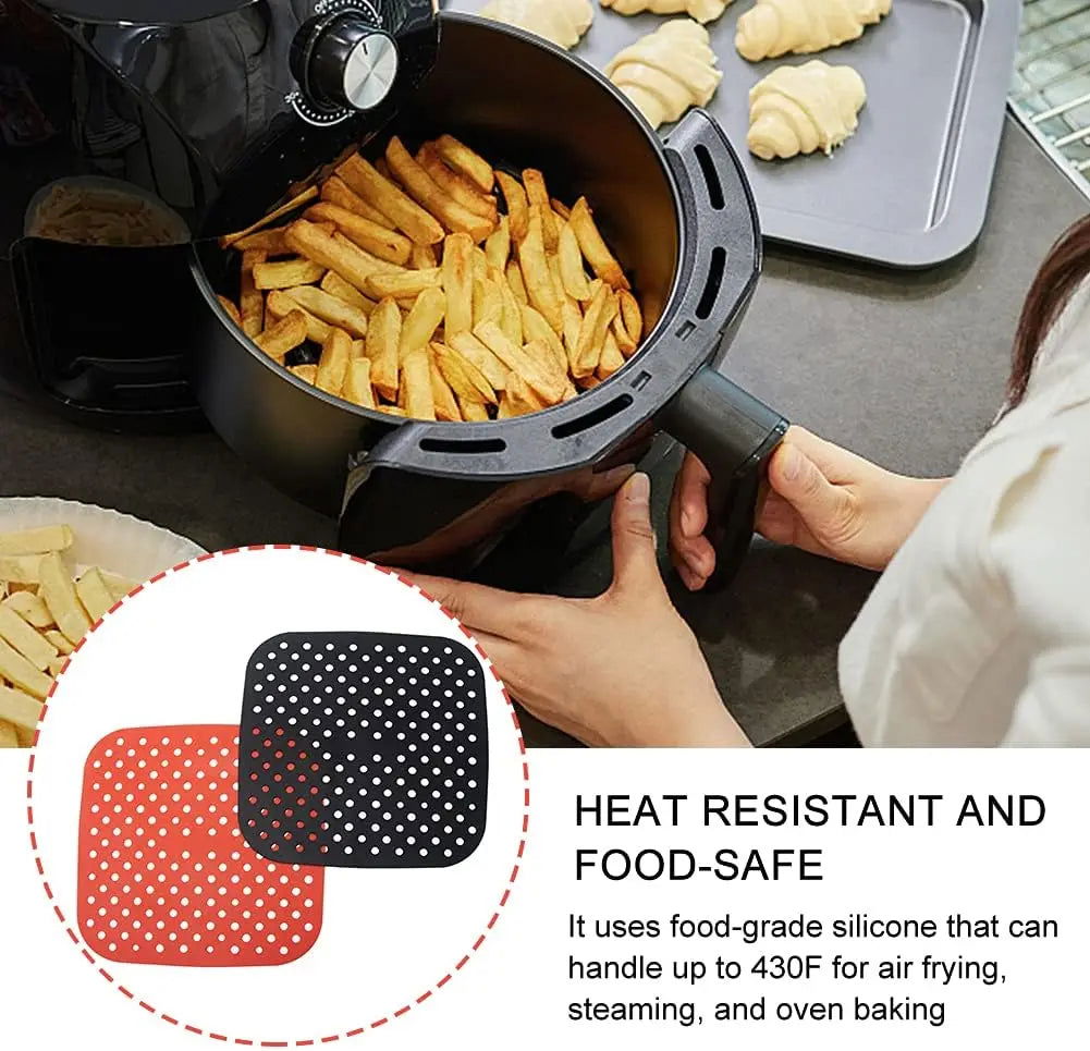Air Fryer Silicone Mat Kitchen Accessories Non-stick Baking Mat Pastry Tools Accessories Bakeware Oil Mats Cake Grilled Saucer - Slobuy