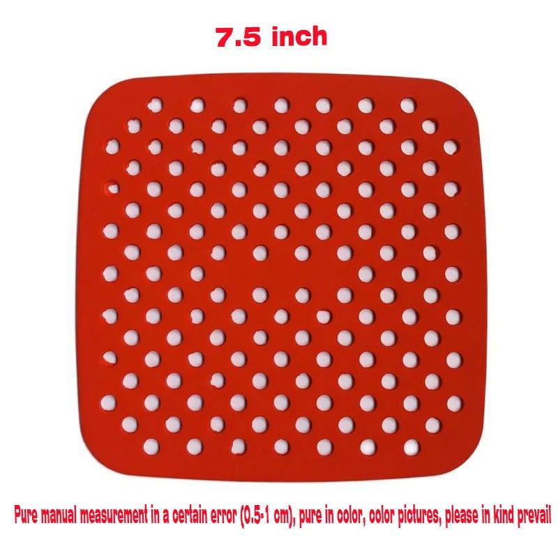 Air Fryer Silicone Mat Kitchen Accessories Non-stick Baking Mat Pastry Tools Accessories Bakeware Oil Mats Cake Grilled Saucer - Slobuy