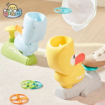 Air Rocket Launcher Toy Outdoor Soaring Rocket Flying Disc Flying Saucer Foot Launcher Kids Jump Sport Games Toys for Children - Slobuy