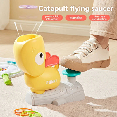 Air Rocket Launcher Toy Outdoor Soaring Rocket Flying Disc Flying Saucer Foot Launcher Kids Jump Sport Games Toys for Children - Slobuy