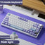 Ajazz Ak820 RGB Tri-Mode Gaming Mechanical Keyboard 82 Key Bluetooth 2.4GHz Wireless Gamer Keyboard Custom Gasket for Pc Laptop - Slobuy