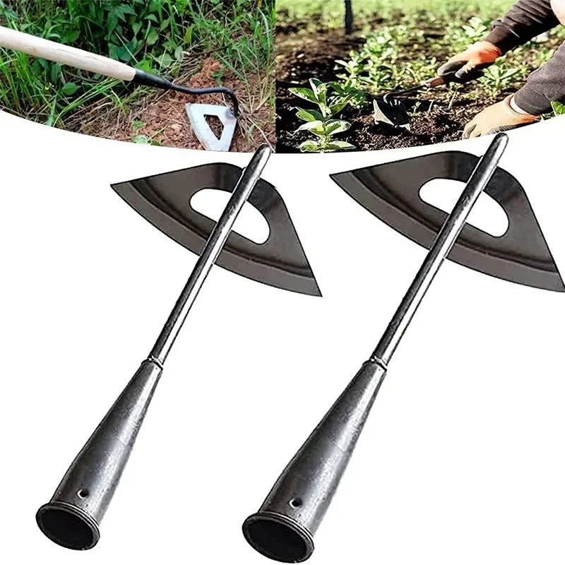 All-Steel Hardened Hollow Hoe Handheld Weeding Rake Planting Vegetables Farm Garden Agriculture Weeding Too - Slobuy