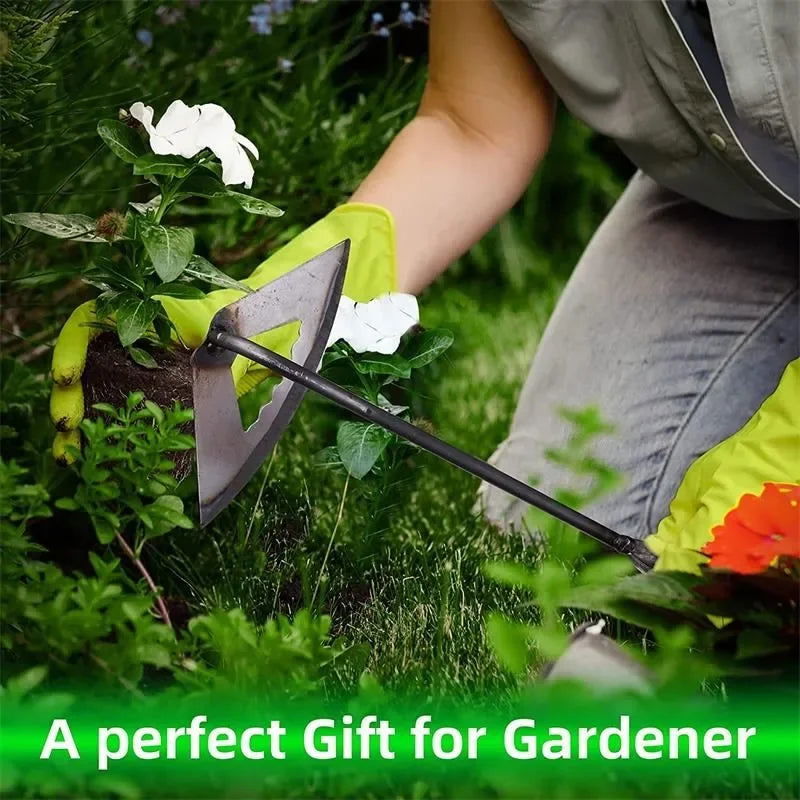 All-Steel Hardened Hollow Hoe Handheld Weeding Rake Planting Vegetables Farm Garden Agriculture Weeding Too - Slobuy