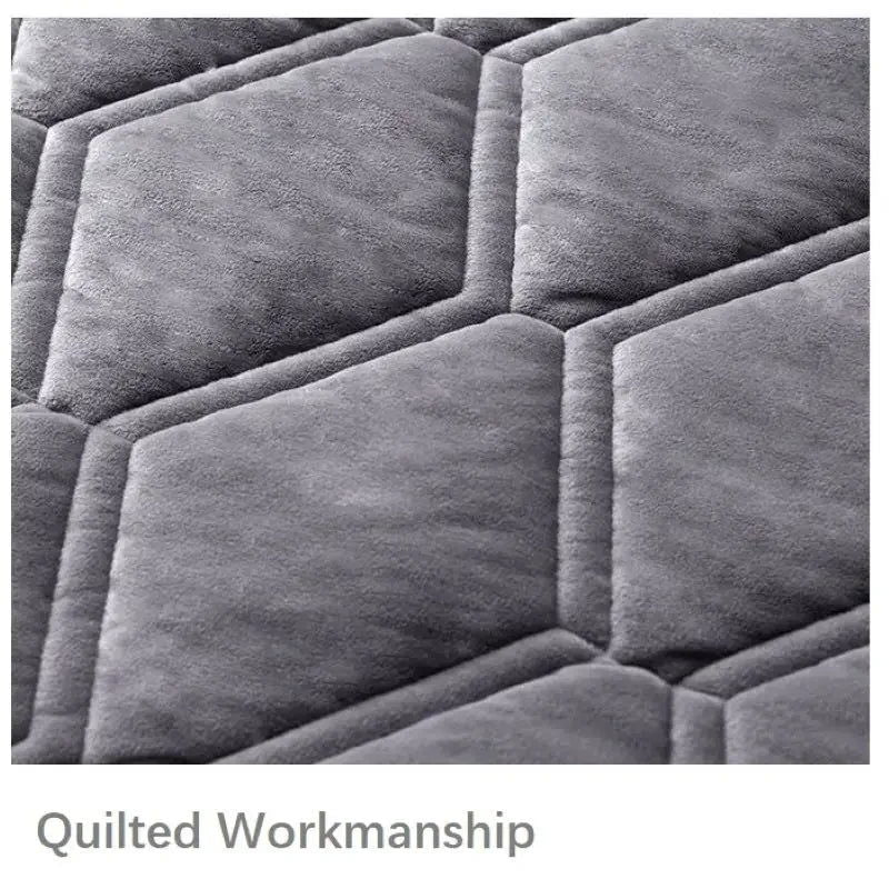 All-inclusive Super Soft Smooth Quilted Head Cover Thicken Velvet Headboard Cover Solid Color Bed Back Dust Protector Cover - Slobuy