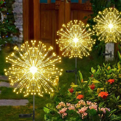 AlliLit LED Solar Fireworks Lights Waterproof Outdoor Dandelion Flash String Fairy Lights for Garden Landscape Lawn Decor - Slobuy