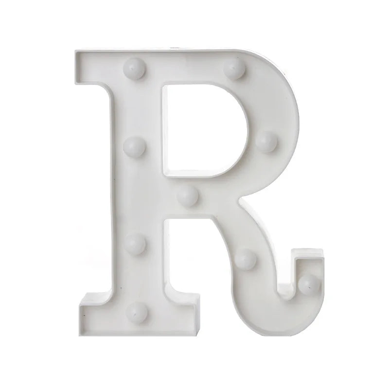 Alphabet Letter LED Lights Luminous Number Lamp Decor  Battery Night Light for home Wedding Birthday Christmas party Decoration - Slobuy
