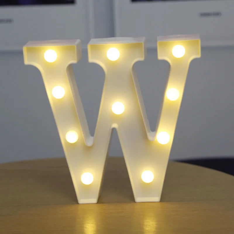 Alphabet Letter LED Lights Luminous Number Lamp Decor  Battery Night Light for home Wedding Birthday Christmas party Decoration - Slobuy