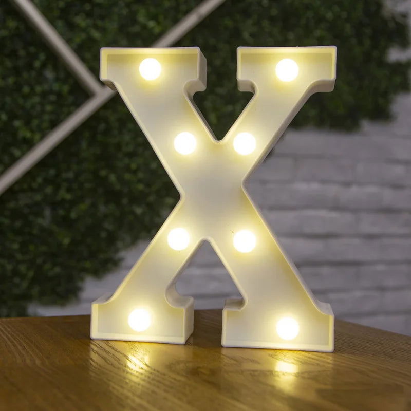 Alphabet Letter LED Lights Luminous Number Lamp Decor  Battery Night Light for home Wedding Birthday Christmas party Decoration - Slobuy
