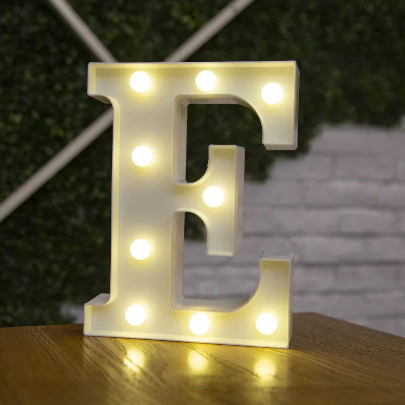 Alphabet Letter LED Lights Luminous Number Lamp Decor  Battery Night Light for home Wedding Birthday Christmas party Decoration - Slobuy