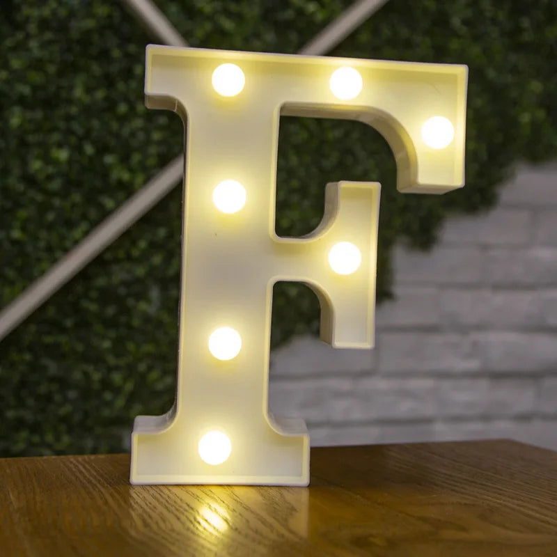Alphabet Letter LED Lights Luminous Number Lamp Decor  Battery Night Light for home Wedding Birthday Christmas party Decoration - Slobuy