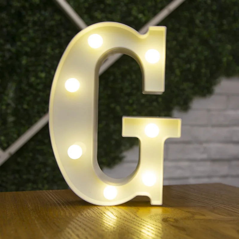 Alphabet Letter LED Lights Luminous Number Lamp Decor  Battery Night Light for home Wedding Birthday Christmas party Decoration - Slobuy