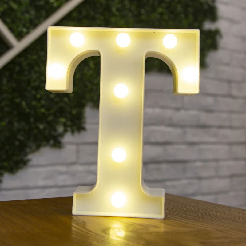 Alphabet Letter LED Lights Luminous Number Lamp Decor  Battery Night Light for home Wedding Birthday Christmas party Decoration - Slobuy