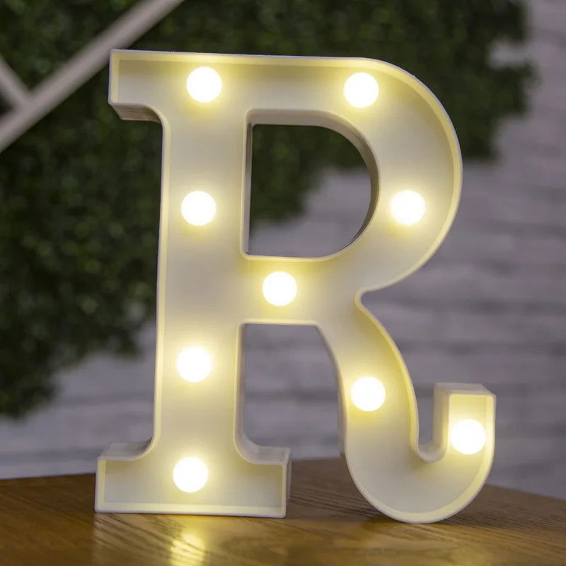 Alphabet Letter LED Lights Luminous Number Lamp Decor  Battery Night Light for home Wedding Birthday Christmas party Decoration - Slobuy