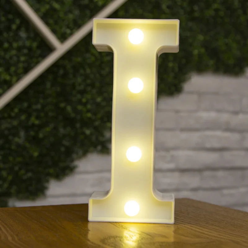 Alphabet Letter LED Lights Luminous Number Lamp Decor  Battery Night Light for home Wedding Birthday Christmas party Decoration - Slobuy