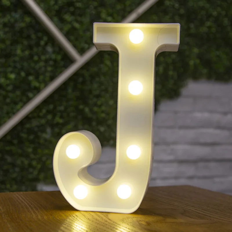 Alphabet Letter LED Lights Luminous Number Lamp Decor  Battery Night Light for home Wedding Birthday Christmas party Decoration - Slobuy