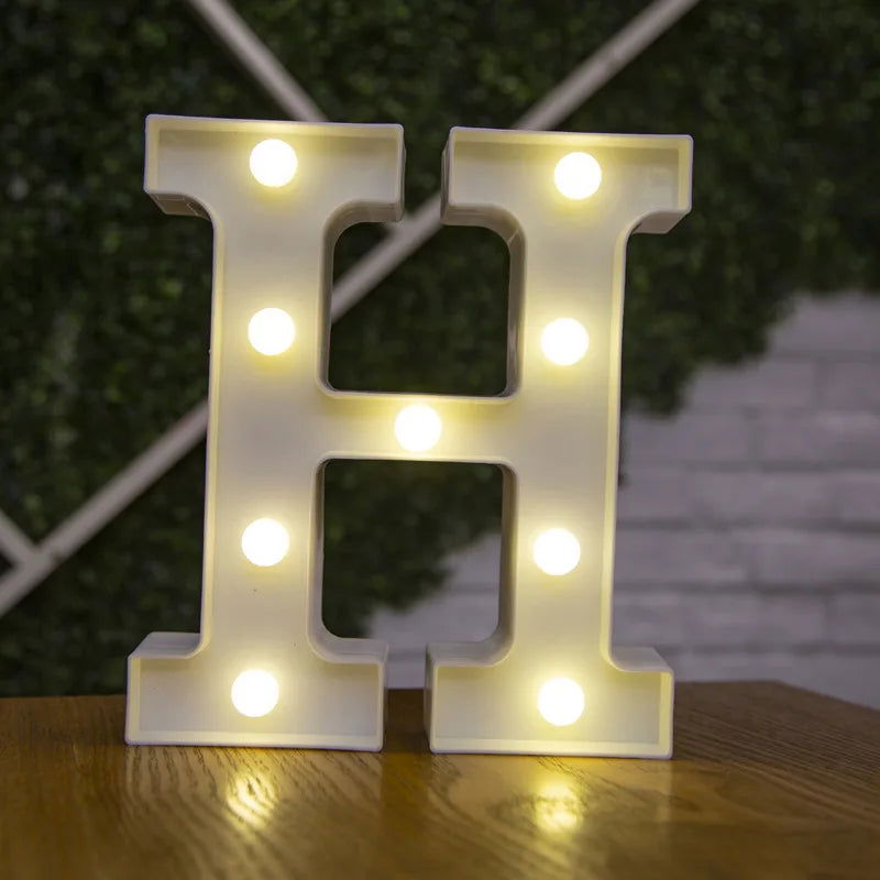Alphabet Letter LED Lights Luminous Number Lamp Decor  Battery Night Light for home Wedding Birthday Christmas party Decoration - Slobuy