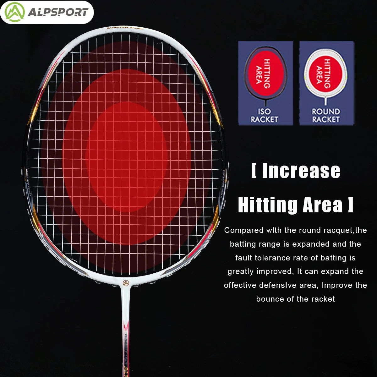 Alpsport AIR 10U  Ultralight 52g T800 Badminton Racket Fast rebound  Imported max 28lbs Carbon fiber + titanium badminton racket - Slobuy