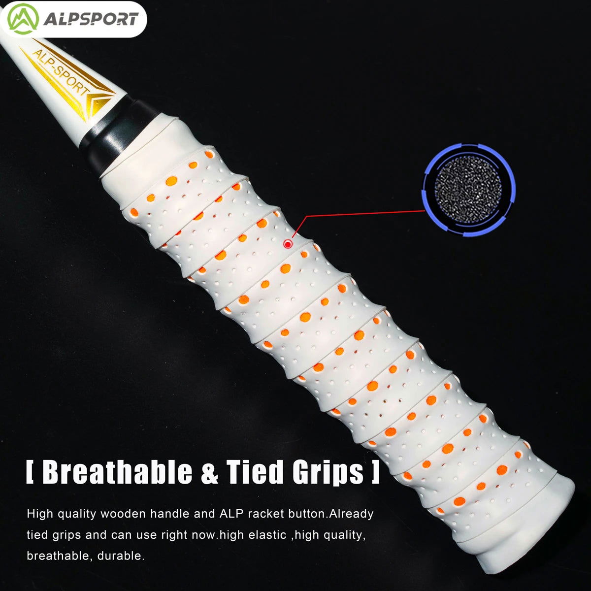 Alpsport AIR 10U  Ultralight 52g T800 Badminton Racket Fast rebound  Imported max 28lbs Carbon fiber + titanium badminton racket - Slobuy